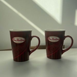 Set of two 2008 tim Hortons coffee mugs